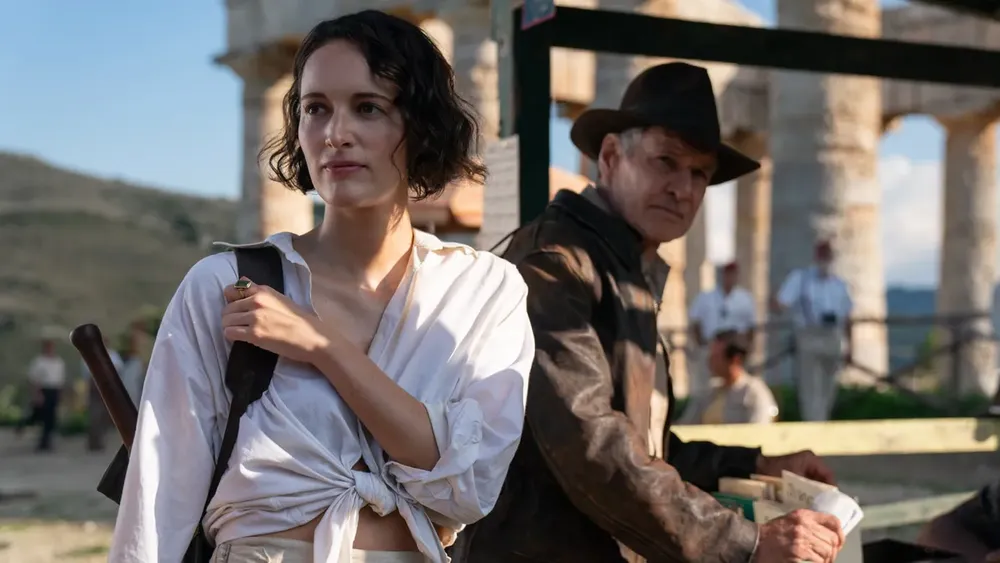 Phoebe Waller-Bridge y Harrison Ford en Indiana Jones y el Dial del Destino