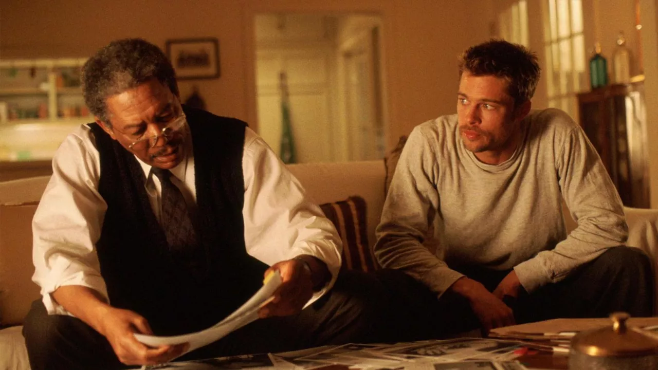 Morgan Freeman y Brad Pitt en Seven