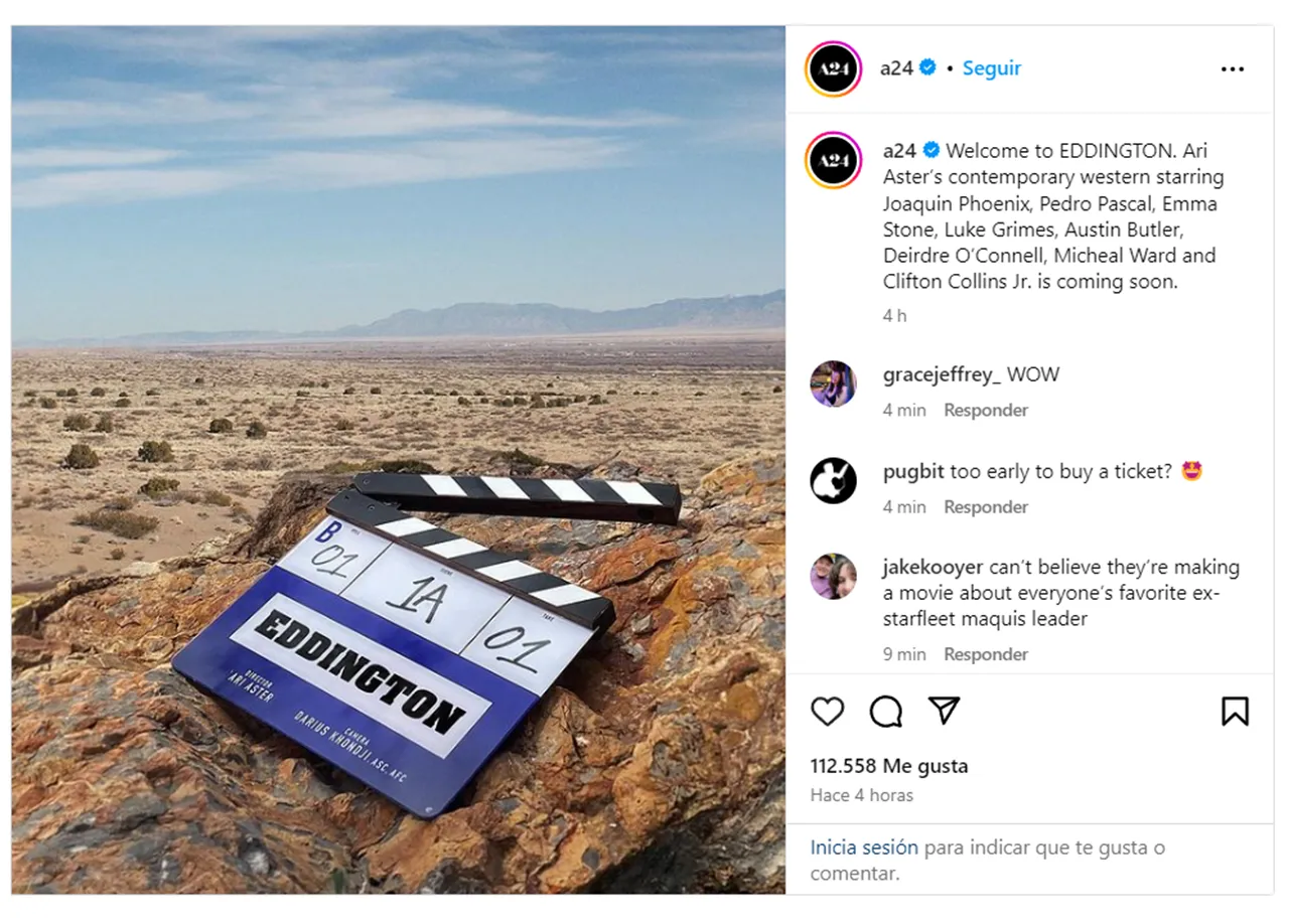 Eddington nueva película de Pedro Pascal y Emma Stone