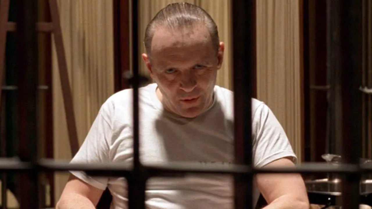 Anthony Hopkins como Hannibal Lecter en El Silencio de los Inocentes