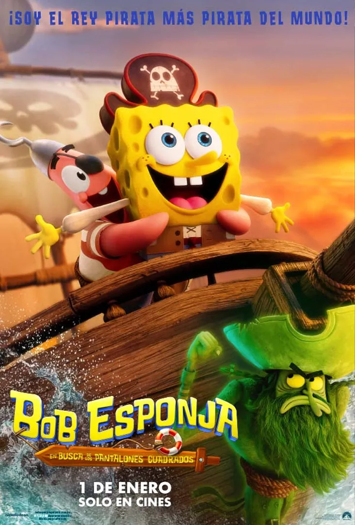 Bob Esponja La Película En Busca de los Pantalones Cuadrados Póster Estreno