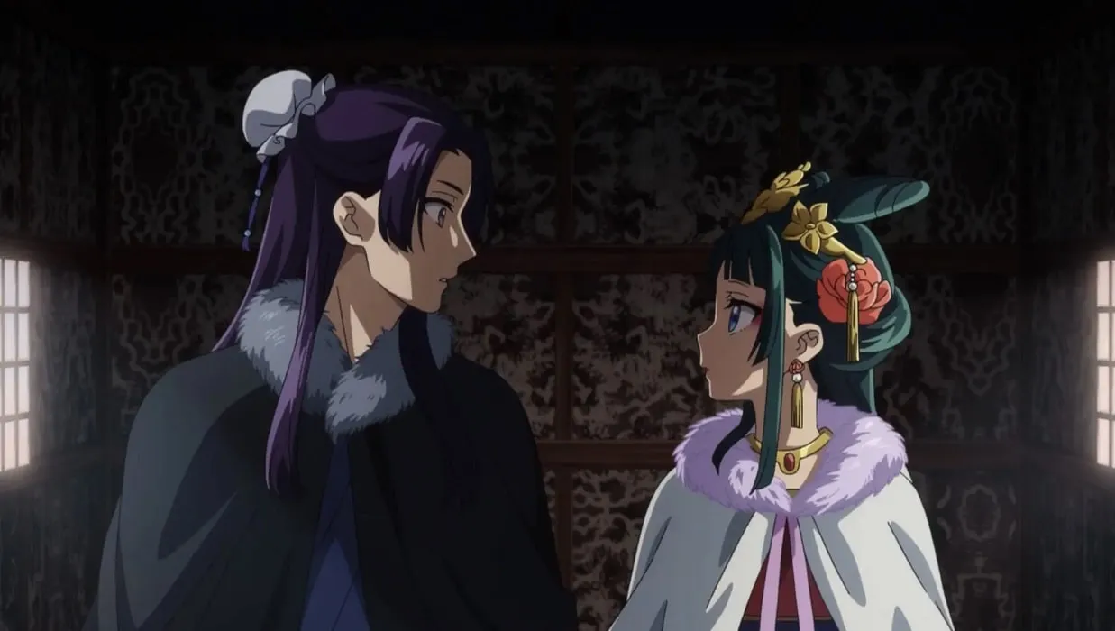 Jinshi y Maomao en Los diarios de la boticaria - Crunchyroll