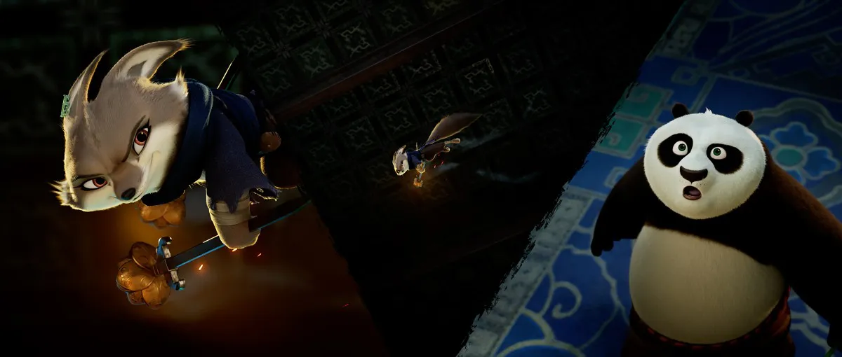 Po y Zhen de Kung Fu Panda 4
