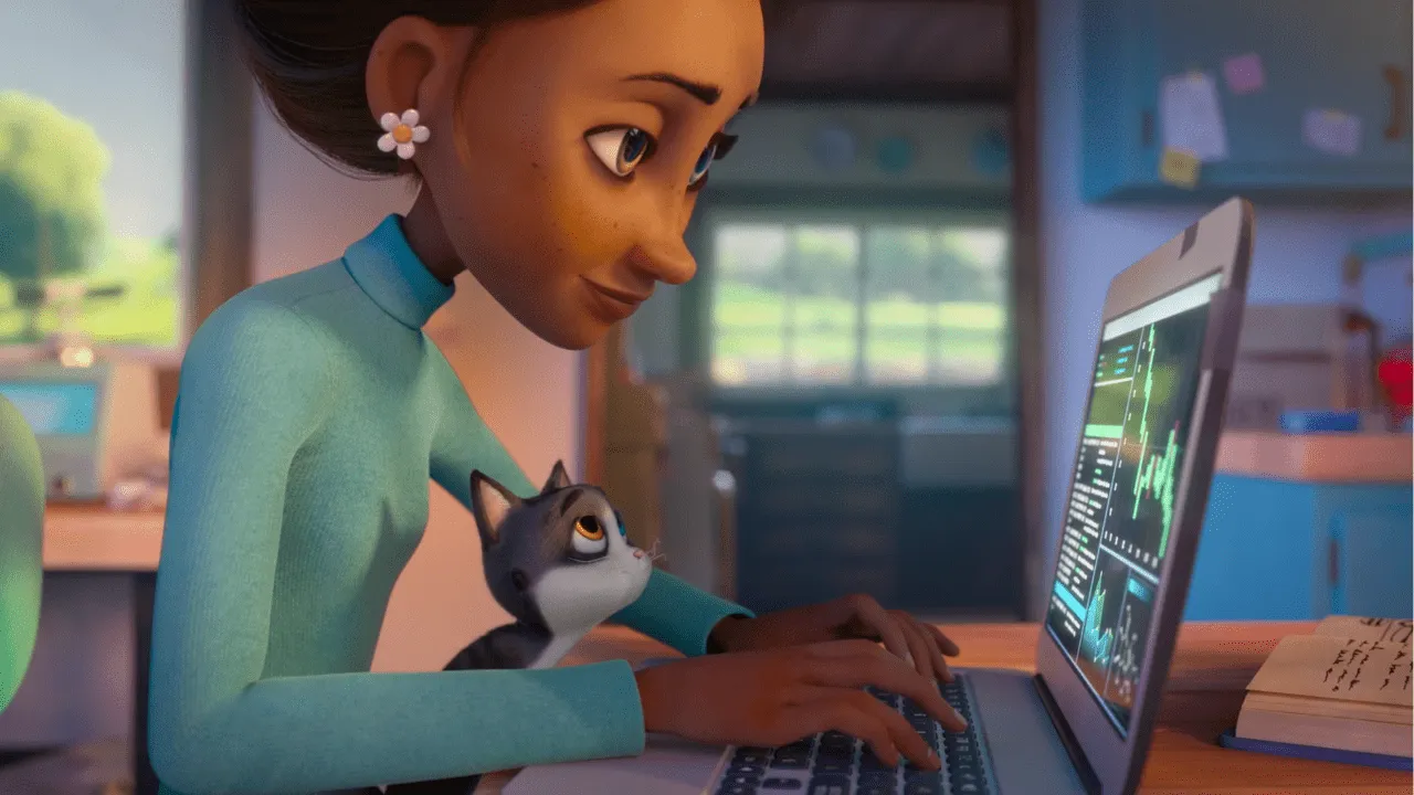 Captura de la animacion Un gato con suerte