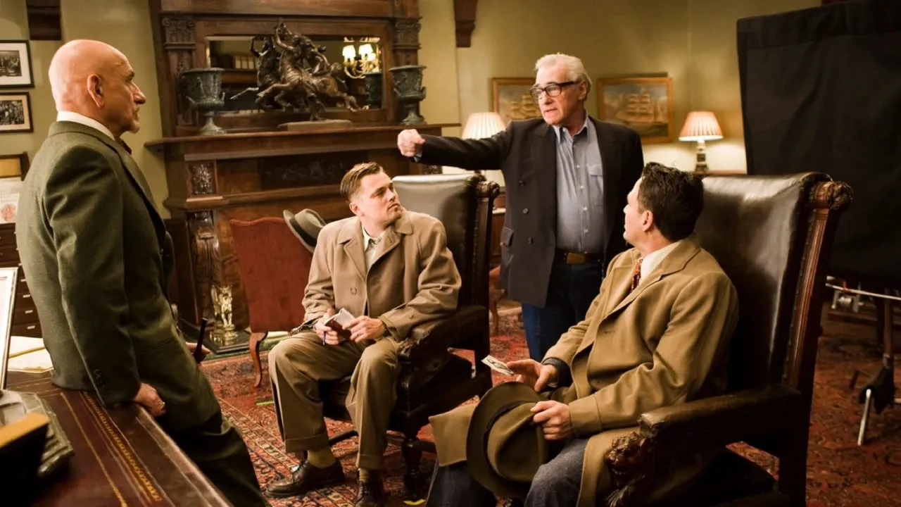 Martin Scorsese en el set de Asesinos de la Luna