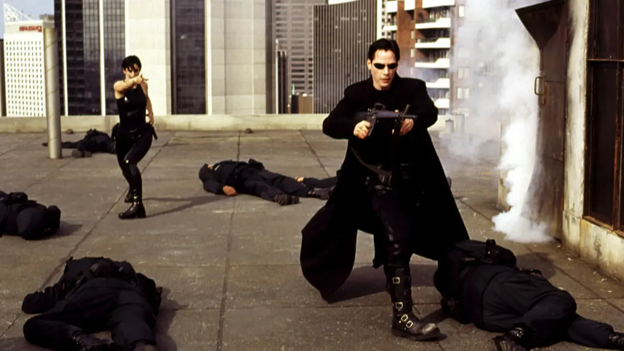 Neo y Trinity en Matrix de 1999