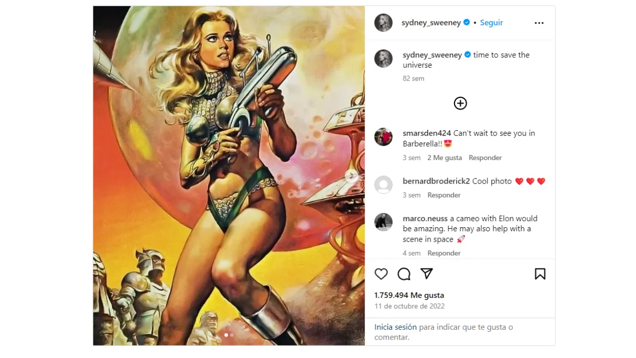 Nueva película de Sydney Sweeney Barbarella