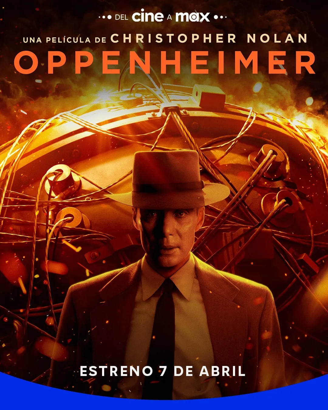 Afiche de Oppenheimer de la plataforma Max