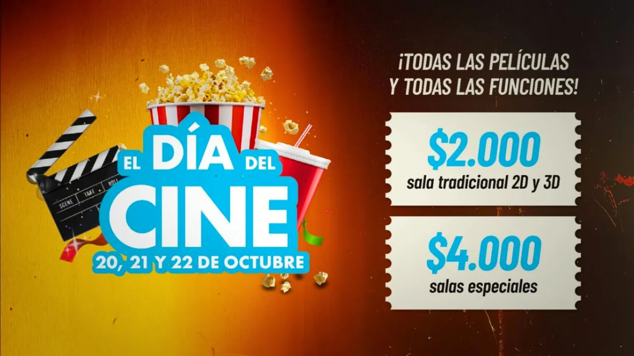 El Día del Cine regresa con entradas a $2.000 y una cartelera repleta de estrenos esperados